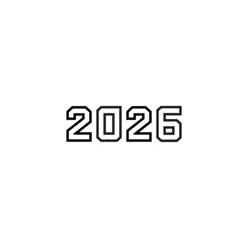 2026 Year Outline Icon for Graduation, Sport, and New Year cover image.
