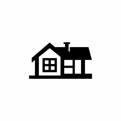 Simple House Silhouette Icon for Homepage and Real Estate cover image.