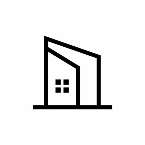 Modern House Outline Logo for Architecture and Construction cover image.