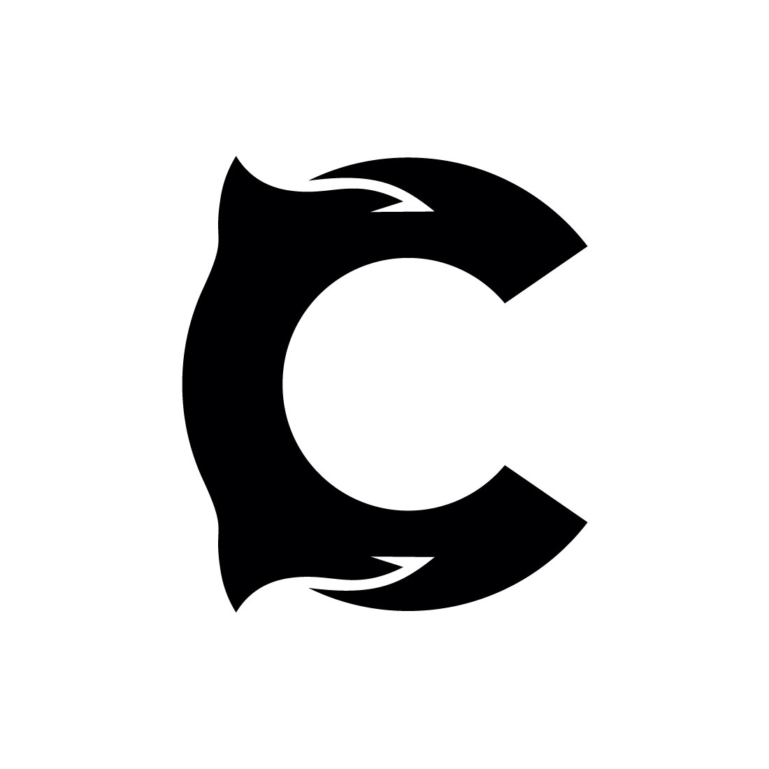 Dynamic Letter C Logo Icon with Claw Shape for Gaming - MasterBundles