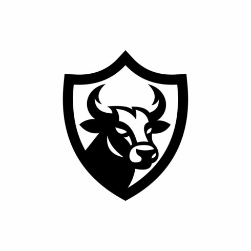 Bull Head Shield Logo for Sport Team and Security cover image.