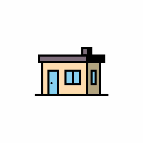 Simple Flat House Icon for Real Estate and Residential Property cover image.