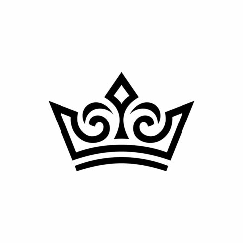 Ornate Swirly Crown Logo for Luxury, Royal, and Beauty Brand cover image.