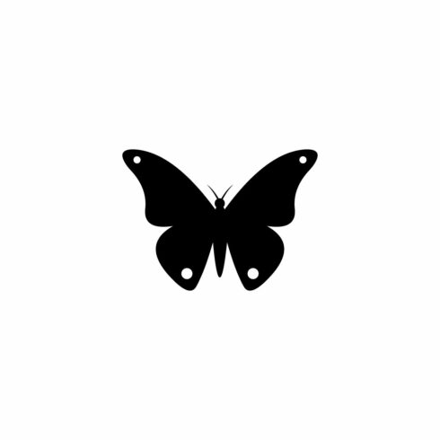 Black Butterfly Silhouette Illustration for Nature and Beauty Design cover image.