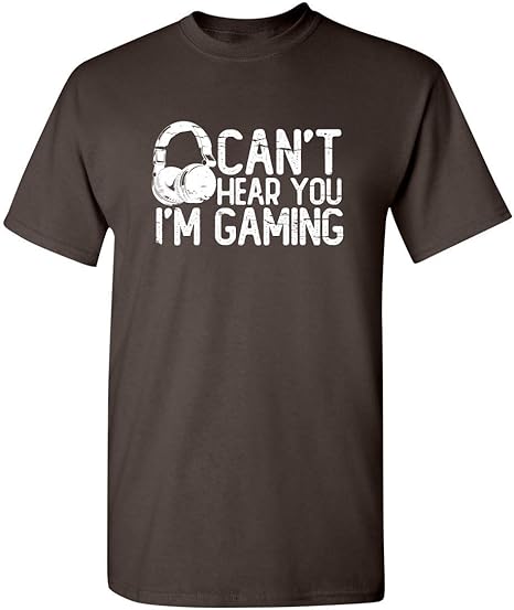 Can't Hear You I'm Gaming Headset Graphic Video Games Gamer Mens Funny T Shirt cover image.