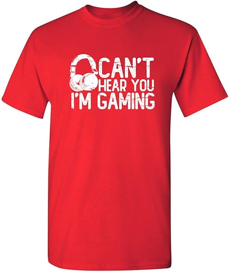 Can't Hear You I'm Gaming Headset Graphic Video Games Gamer Mens Funny T Shirt cover image.