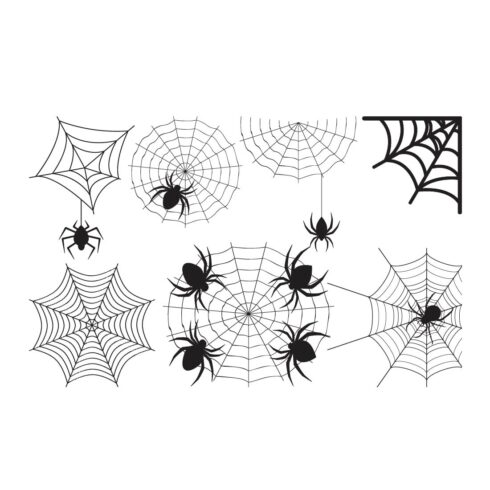 Spiders and Webs Vector Set Bundle cover image.