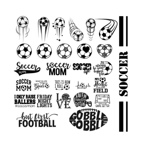 Soccer Vector Svg Design Bundle cover image.