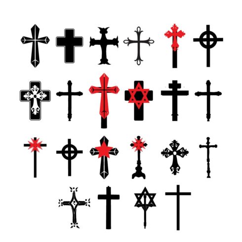 Christian Crosses Vector Bundle Design Svg Vector Bundle Design cover image.