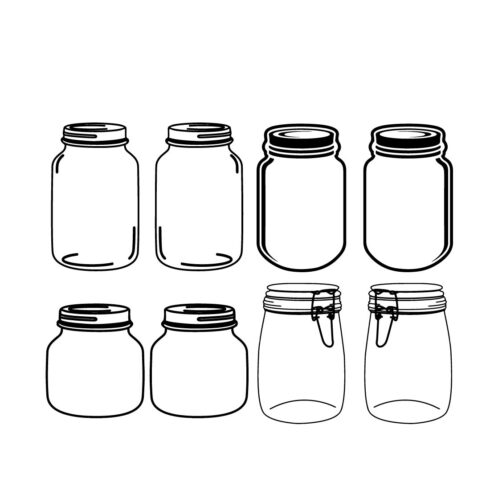 Ball Mason Jar Vector Design Bundle cover image.