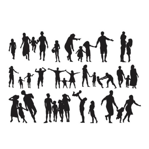 Family silhouette vector Bundle cover image.