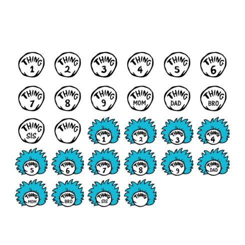 Thing 1 Thing 2 SVG Cut File,Thing Svg File Bundle cover image.