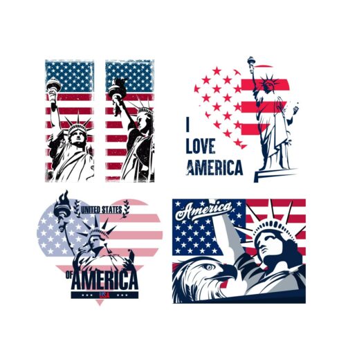 American Flag 4th of July Independence Day T-shirt Bundle cover image.
