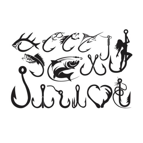 Fishing Hook SVG Set , Vector Design Bundle cover image.