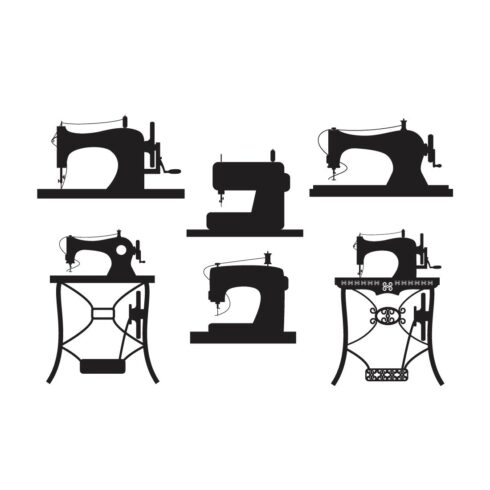 Collection of Vintage Sewing Machine Vectors Bundle cover image.