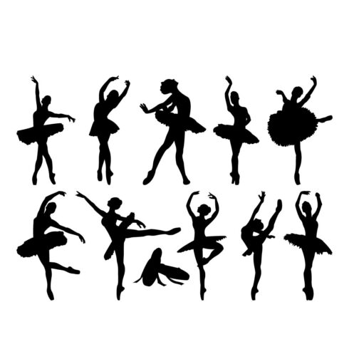 Ballerina Silhouette Vector Bundle Design cover image.