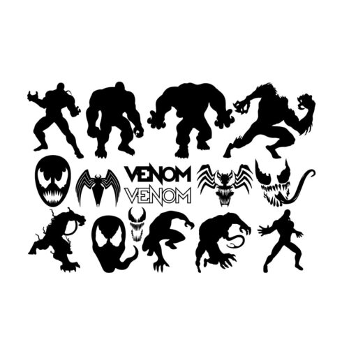 Venom SVG Vector Bundle cover image.