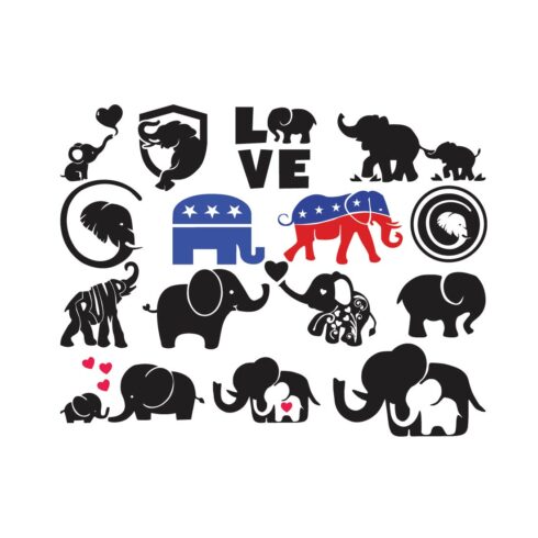 Elephant Svg – Animal Svg – Elephant Silhouette – Elephant Cut Files – Elephant Bundle – Elephant Clipart – Elephant Design- Elephant Vector cover image.
