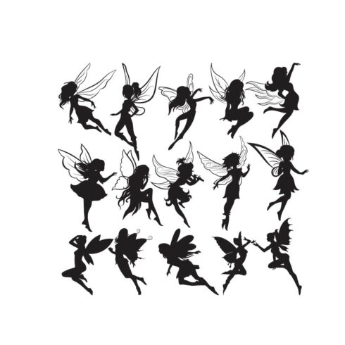 Fairy Silhouette SVG Bundle, Fairy Silhouette Svg, Fairy Clipart, Fairy Cricut, Fairy Vector, Fairies Svg, Digital Download cover image.
