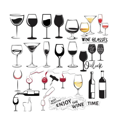 Wine SVG Bundle – Wine PNG Bundle – Wine Clipart – Wine SVG Cut Files for Cricut – Wine Glass Svg Png – Wine Drinking Svg Png – Vineyard Svg cover image.