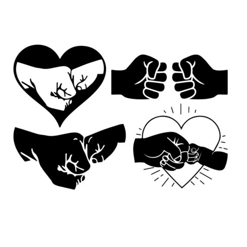 Father's Day Fist Bump Set, Dad Fist Bump Svg, Father' Design cover image.