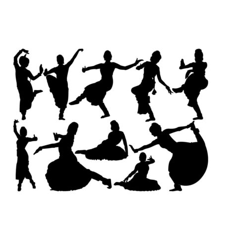 Bharatanatyam Dance Step DESIGNS, SVG, DXF, PNG Bundle cover image.