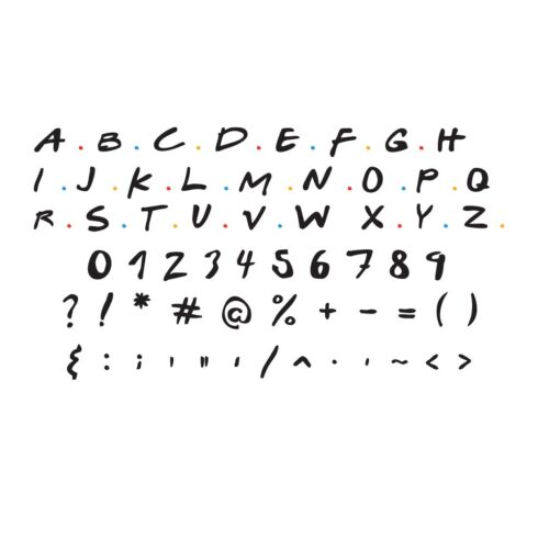 Friends Font Dots Vector Design cover image.