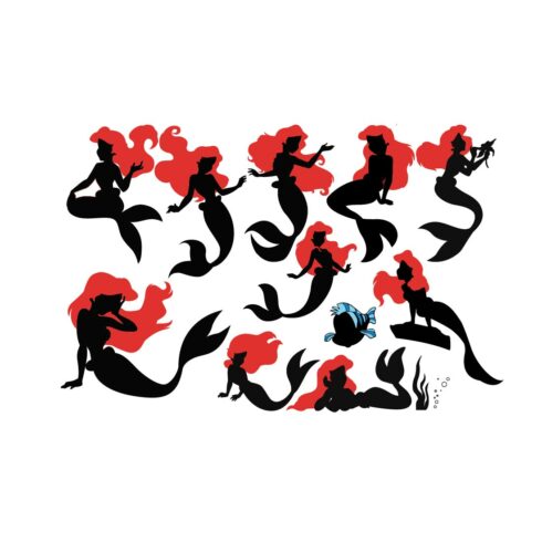 Silhouette Disney Little Mermaid Vector Set cover image.