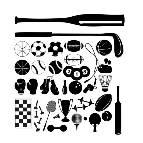 Sports Equipment svg, Sports Equipments svg Vector Design cover image.
