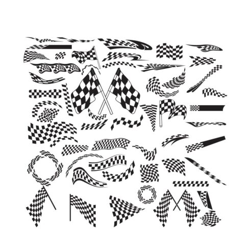 Race flag icon, simple design illustration Vector Bundle cover image.