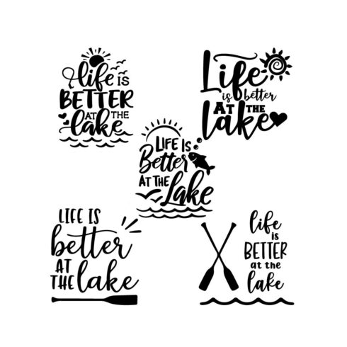 Life Is Better At The Lake Svg File, Summer Beach Quote Svg cover image.