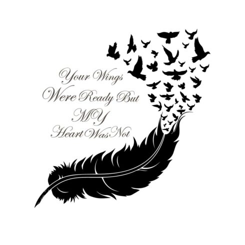 Your Wings Were Ready My Heart Was Not Vector Design cover image.