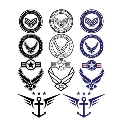 US Air Force Logo Vector Set Bundle cover image.