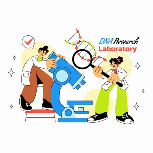 10 DNA Research Laboratory Illustration cover image.