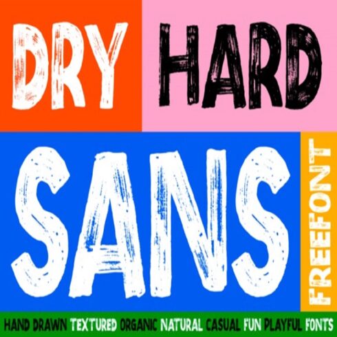 Dry Hard Sans Font cover image.