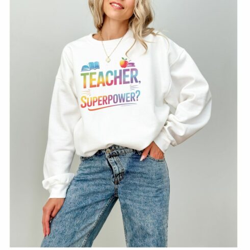 Teacher Superpower T-Shirt: Funny Teacher Appreciation Gift cover image.