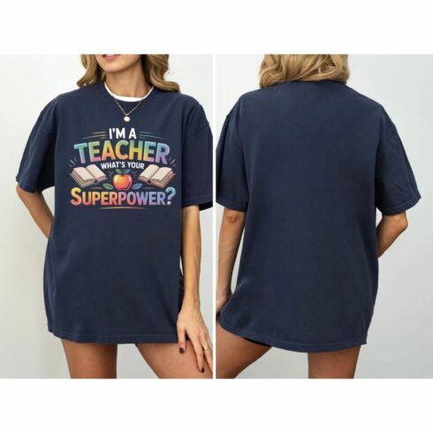 Teacher Superpower T-Shirt: Funny Teacher Appreciation Gift cover image.