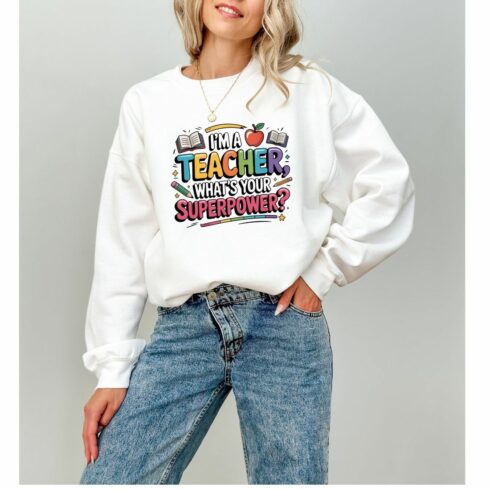 Teacher Superpower T-Shirt: Funny Teacher Appreciation Gift cover image.