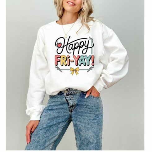 Happy Fri-Yay Teacher T-Shirt: Funny Friday Weekend Vibes cover image.