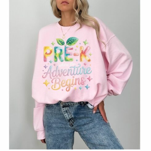 Pre-K Where The Adventure Begins T-Shirt: First Day of School Tee cover image.