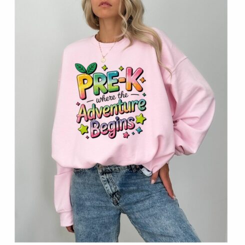 Pre-K Where The Adventure Begins T-Shirt: First Day of School Tee cover image.