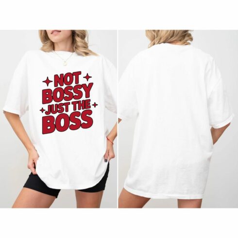 Not Bossy Just The Boss Sweatshirt – Graphic Pullover, Feminist Quote Sweater, Empowering Gift for Women cover image.