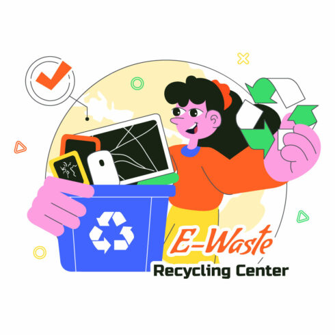 10 E-Waste Recycling Center Illustration cover image.