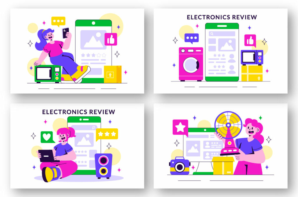 10 Electronics Review Illustration - MasterBundles