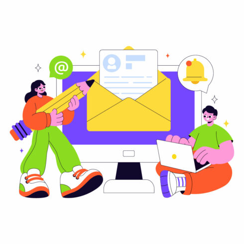 10 Email Service Illustration cover image.