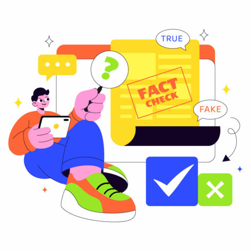 10 Fact Check Vector Illustration cover image.