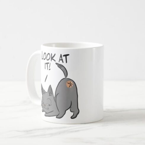 Cat Butthole Funny Mug PNG – Hilarious Gag Gift Design for Coffee & Tea Lovers cover image.