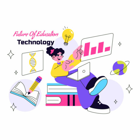 10 Future of Education Technology Illustration cover image.