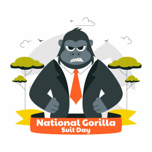 10 National Gorilla Suit Day Illustration cover image.