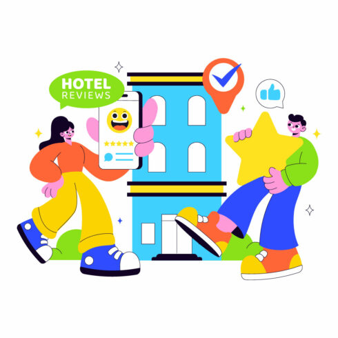 10 Hotel Reviews Illustration cover image.